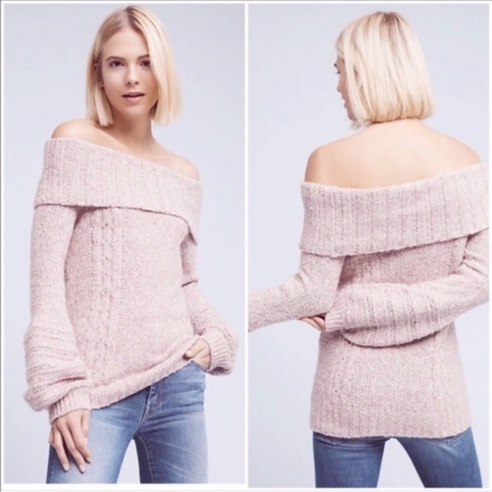 Anthropology | Sleeping on Snow Cowl Neck Bell Sleeve Sweater